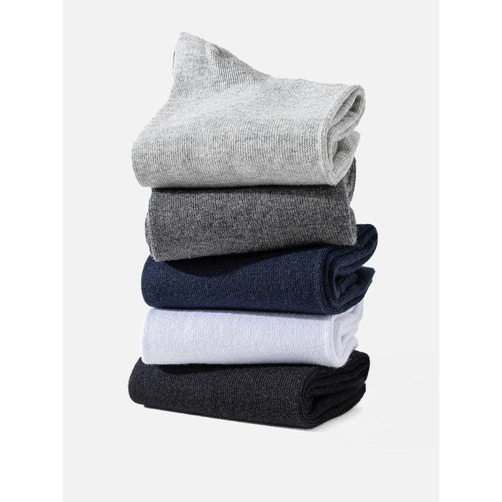 Calzini uomo crew essenziali, pack 5, per comfort e resistenza quotidiana.