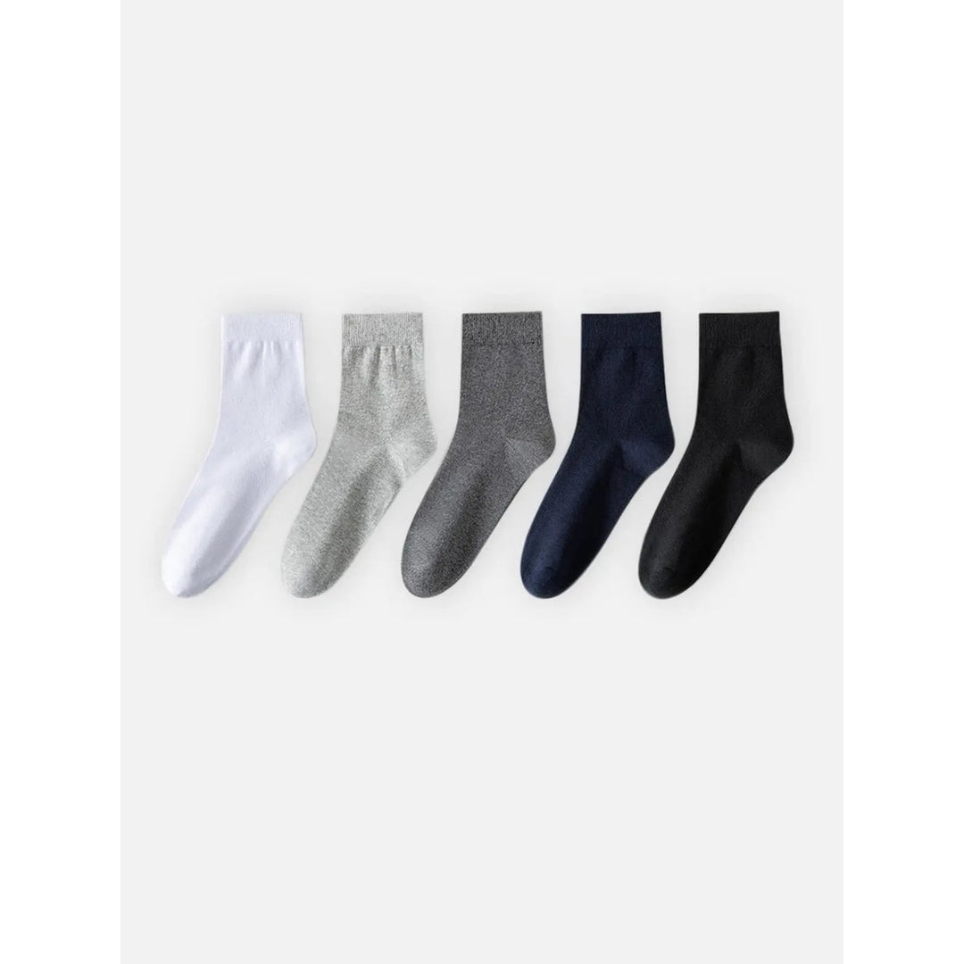 Accessori uomo: pack 5 calzini crew con polsini a costine, versatili.