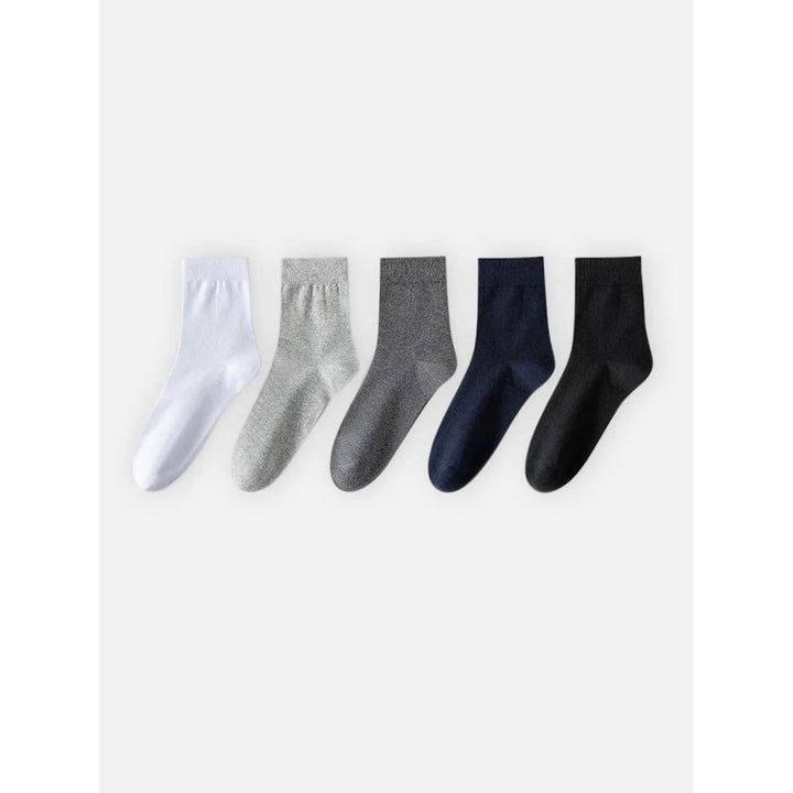Accessori uomo: pack 5 calzini crew con polsini a costine, versatili.