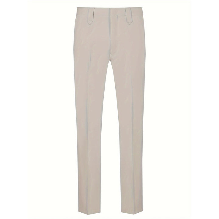 Pantaloni uomo slim fit eleganti, in stile chino beige, comodi e stilosi per business e tempo libero.