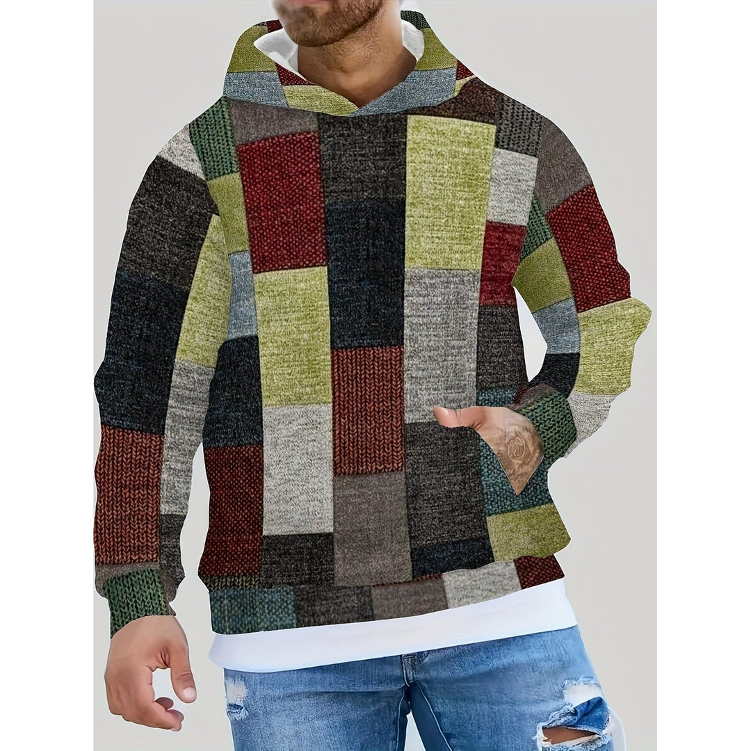 Felpa da uomo con grafica distintiva e cappuccio. Ideale per comfort stagionale e un look streetwear alla moda.