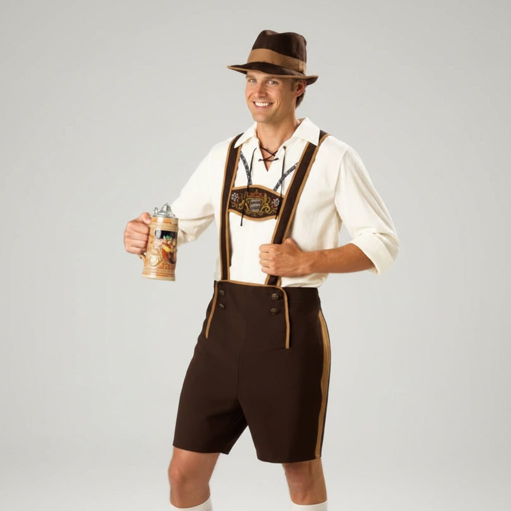 Elegante costume Dirndl da donna per Oktoberfest, abito tradizionale bavarese per feste a tema e celebrazioni.