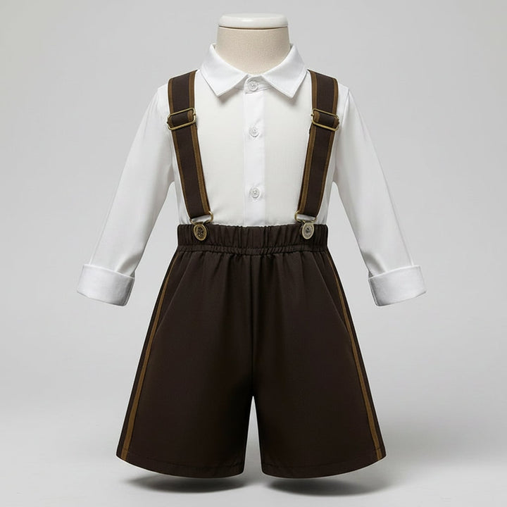 Autentico costume Lederhosen da uomo per Oktoberfest, shorts bavaresi tradizionali per feste e travestimenti.