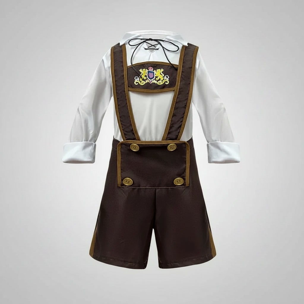 Costume Oktoberfest tradizionale per uomo e donna, Dirndl e Lederhosen per feste a tema e Halloween.