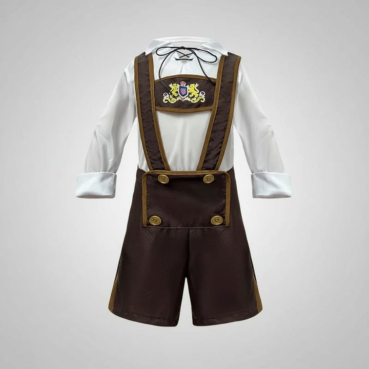 Costume Oktoberfest tradizionale per uomo e donna, Dirndl e Lederhosen per feste a tema e Halloween.