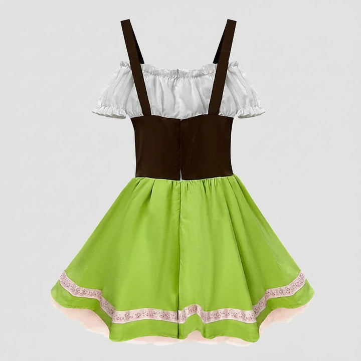 Abito Dirndl bavarese, costume tradizionale donna per Oktoberfest, feste e celebrazioni autentiche.