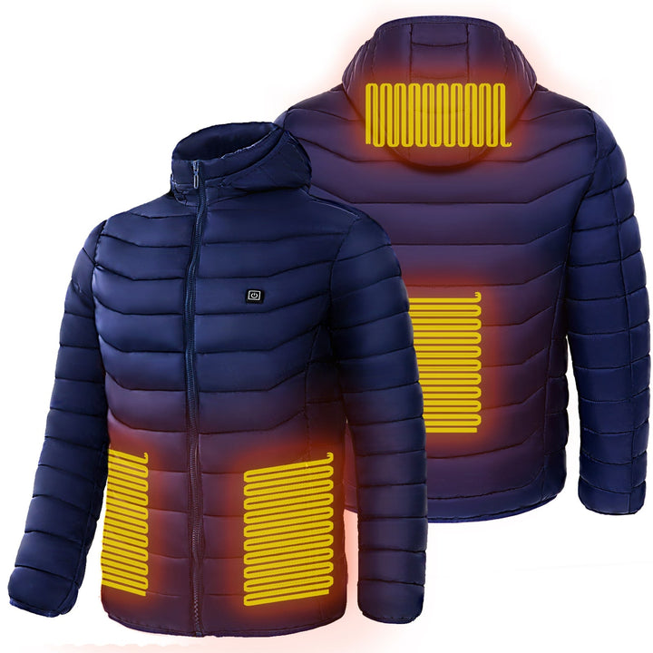 Comoda giacca riscaldata da uomo, essenziale per affrontare il rigido inverno.