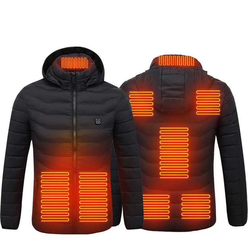 Giacca riscaldata uomo per temperature rigide, antivento e confortevole outdoor.