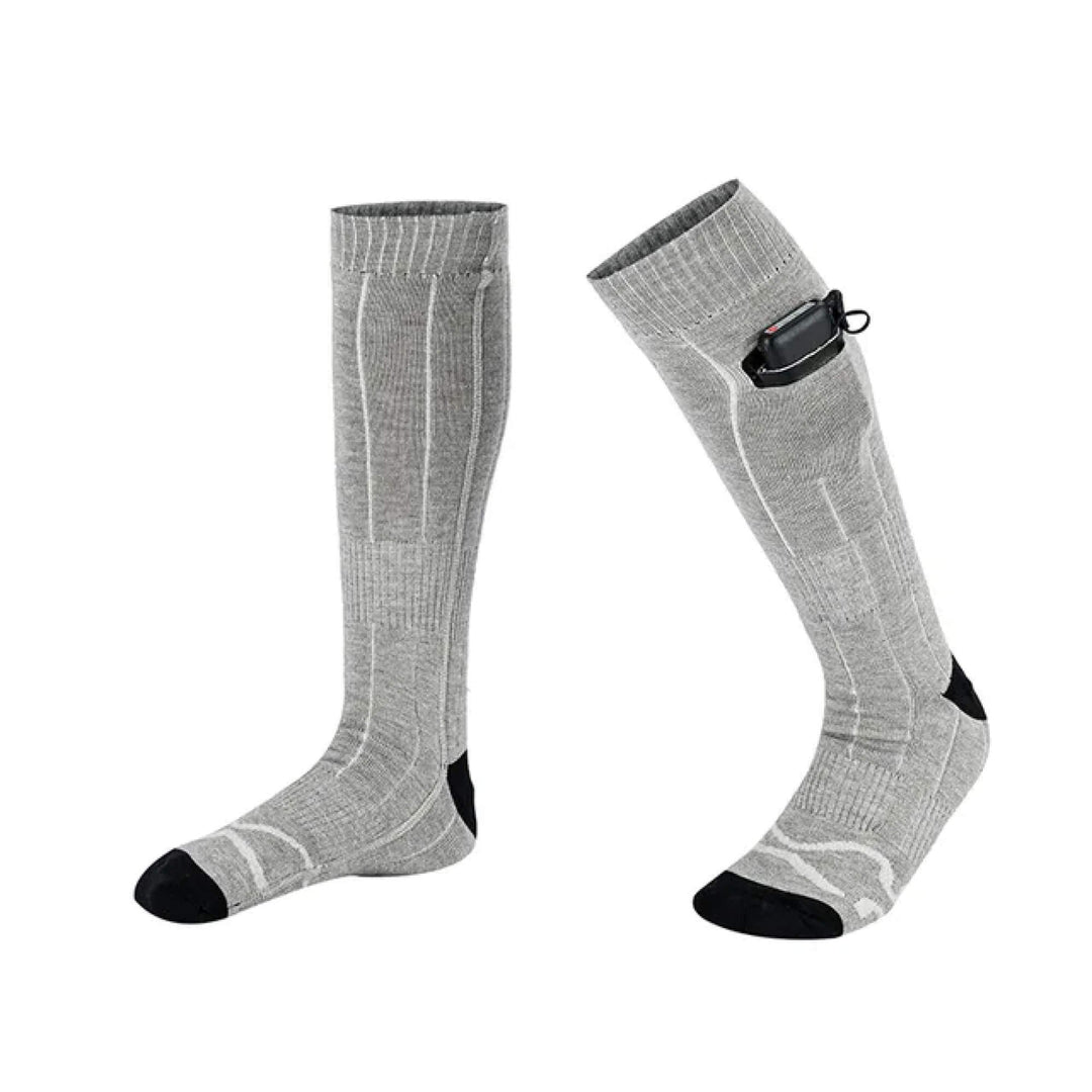 Proteggi i piedi dal freddo con queste calze riscaldate da uomo, perfette per lunghe giornate invernali.