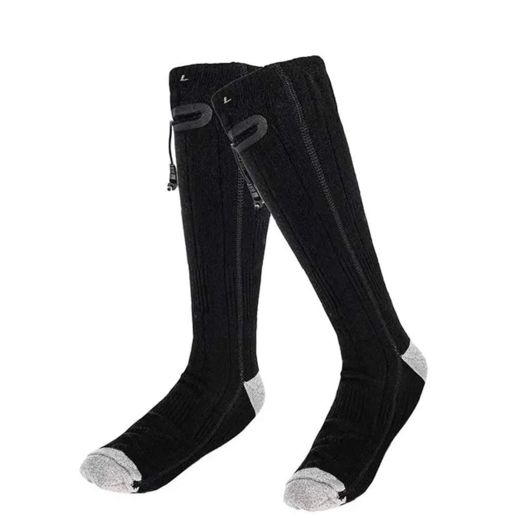 Calze riscaldate da uomo per sport invernali, offrono calore e comfort indispensabili per ogni avventura.