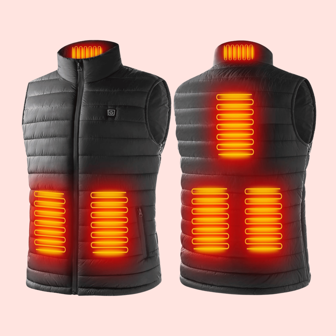 Abbigliamento riscaldato uomo per outdoor, offre calore invernale per escursioni e campeggio.