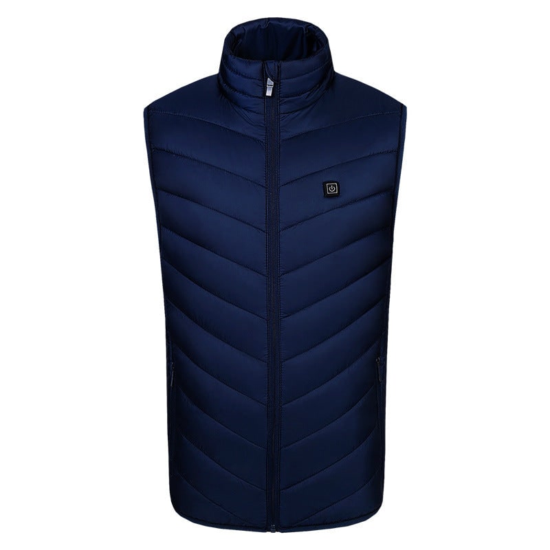 Comodo gilet riscaldato uomo termico USB, indispensabile per chi cerca calore e stile in inverno e esterno.