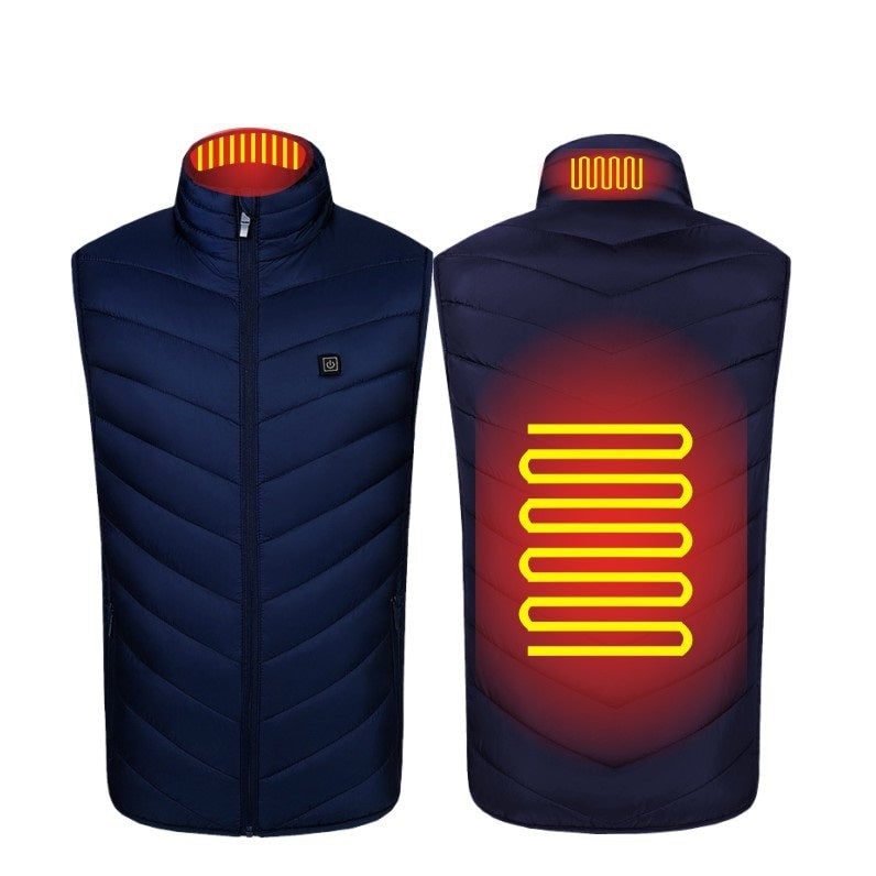 Massima libertà di movimento e calore con questo gilet riscaldato uomo USB, perfetto per le giornate fredde.