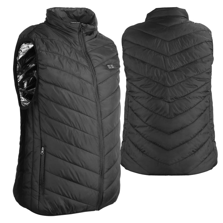 Giacca/gilet riscaldato uomo, USB ricaricabile, colletto rialzato. Perfetto per outdoor, sport invernali, casual.