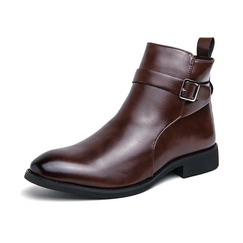 Stivali eleganti uomo con cinturino e zip, ideali per un tocco di classe al tuo outfit.