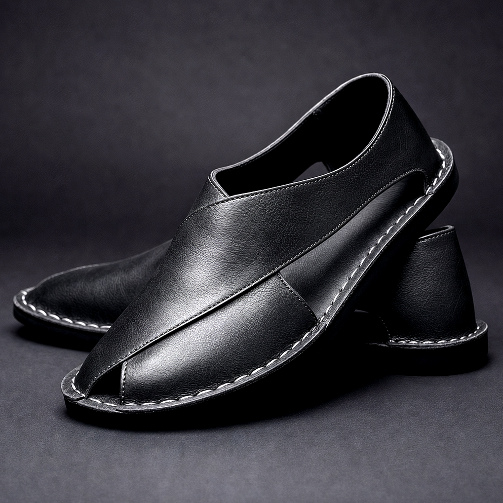 Calzature moda uomo: sandali Peshawari slip-on eleganti e casual, perfetti per ogni occasione.