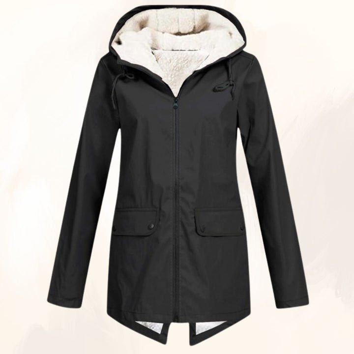 Elegante giacca impermeabile uomo con design a coda di rondine per uno stile casual e protezione.