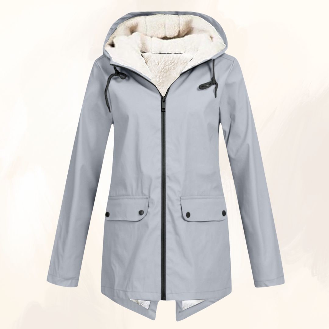 Giacca outdoor foderata da uomo, con cappuccio, ottima per escursioni e attività sportive all'aperto.
