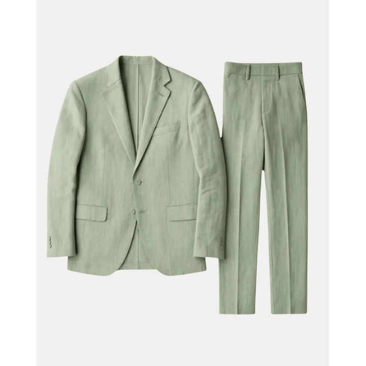 Pantaloni eleganti uomo slim fit estivi, abbinati al completo. Ideali per cerimonie o occasioni speciali.