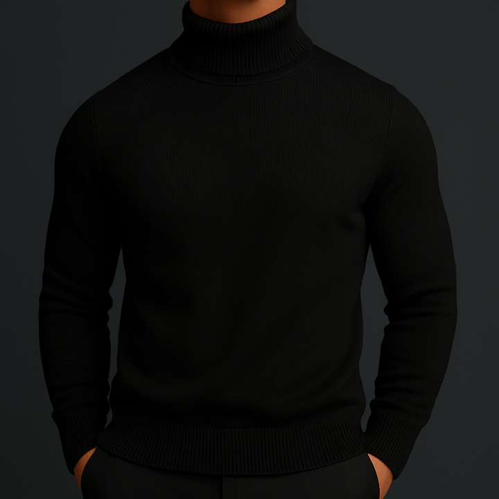 Dolcevita uomo slim fit in maglia con interno felpato. Perfetto per giornate fredde e moda casual.