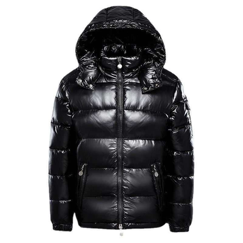 Giacca puffer da uomo trapuntata, idrorepellente con cappuccio. Ideale per l'inverno, leggera e casual.