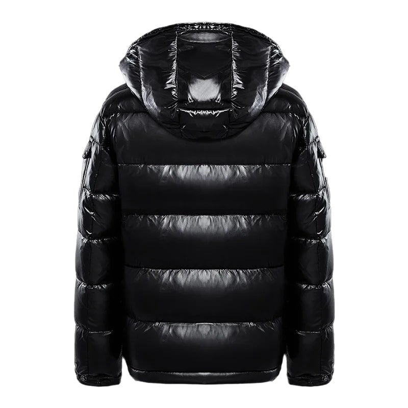 Giacca invernale da uomo, stile puffer trapuntata, con cappuccio. Perfetta per attività esterne e look casual.