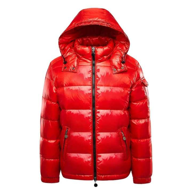 Giacca da uomo puffer trapuntata idrorepellente con cappuccio, per un look casual invernale e confortevole.