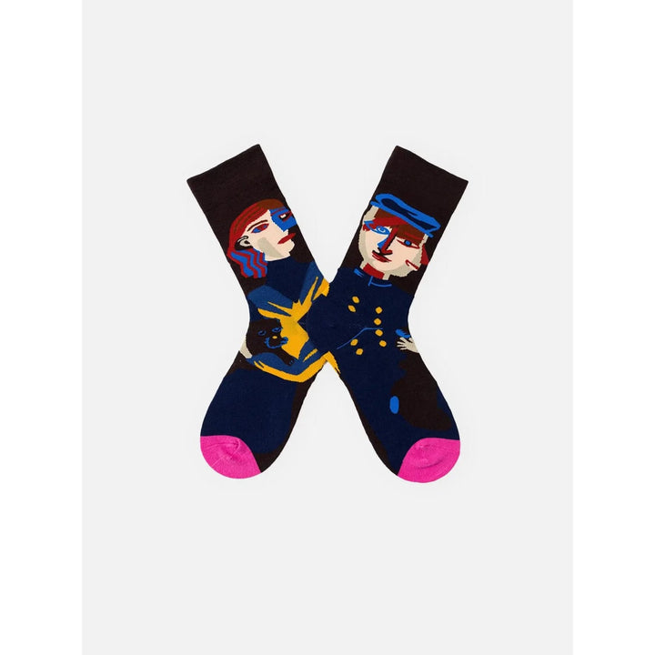 Idee regalo: Calze uomo fantasia con dettagli colorati, accessorio di moda versatile e di tendenza.