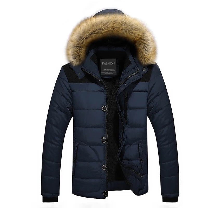 Giubbotto invernale casual uomo, trapuntato con cappuccio, un capo essenziale per la moda maschile.