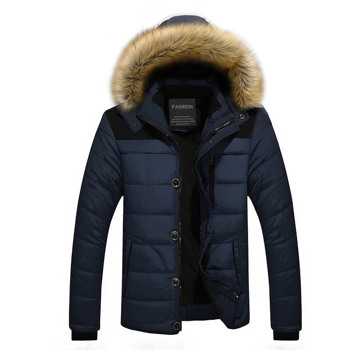 Giubbotto invernale casual uomo, trapuntato con cappuccio, un capo essenziale per la moda maschile.