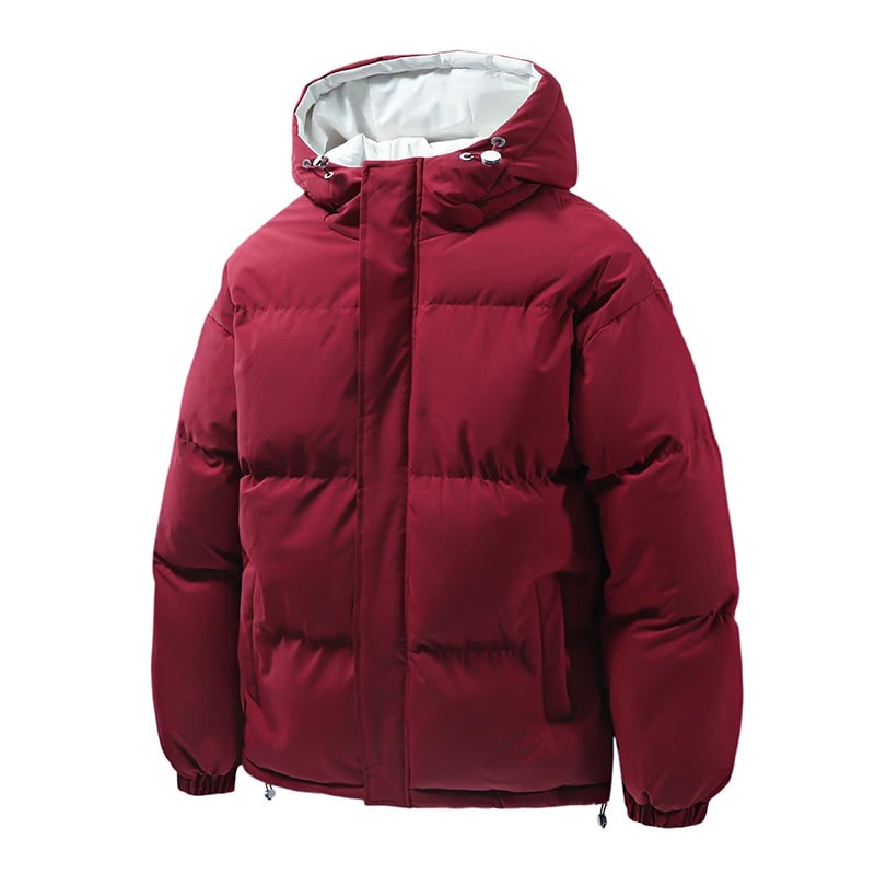 Giacca invernale uomo sportiva e casual, puffer di alta qualità con cappuccio per giornate fredde.