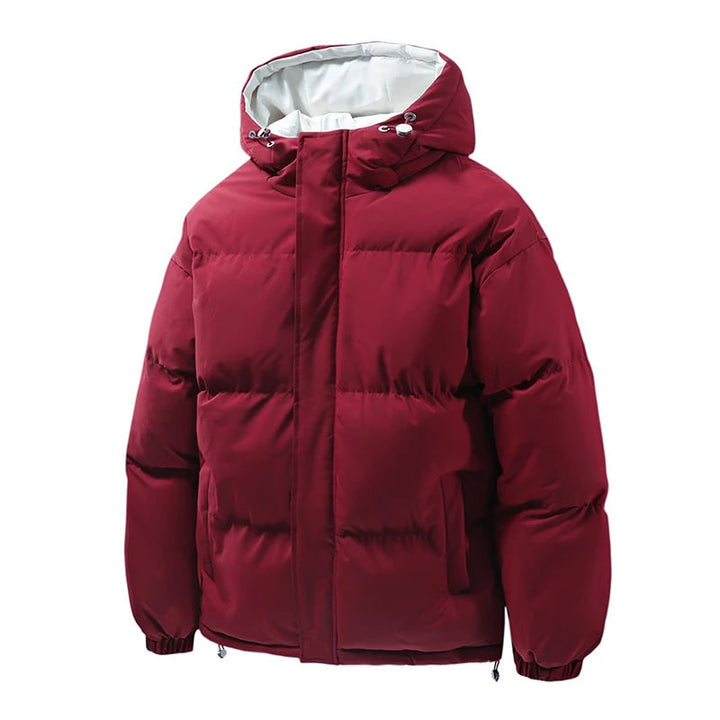 Giacca invernale uomo sportiva e casual, puffer di alta qualità con cappuccio per giornate fredde.