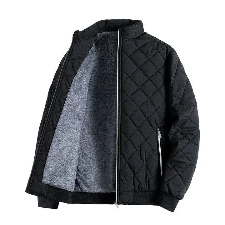 Giacca uomo trapuntata stile bomber, con collo alto per un look moderno e protezione dal freddo autunnale.