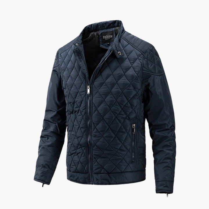 Giacca uomo leggera con collo alto, trapuntata per comfort in autunno e inverno. Essenziale per il tuo outerwear.