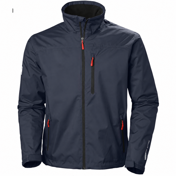 Dettaglio zip e tessuto tecnico di questa giacca antipioggia leggera da uomo, sportiva e funzionale.