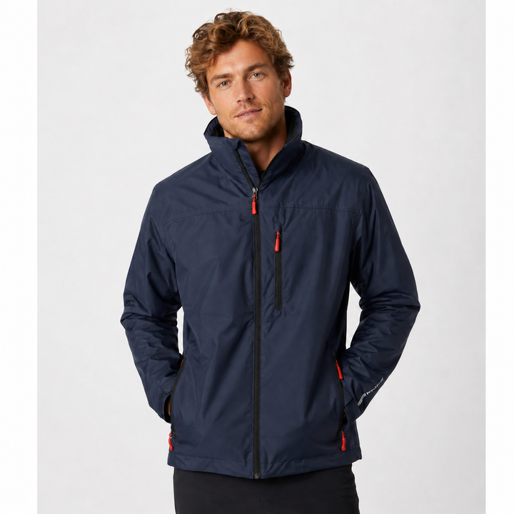 Giacca sportiva uomo, design casual leggero e protettivo per escursioni, trekking e uso quotidiano.