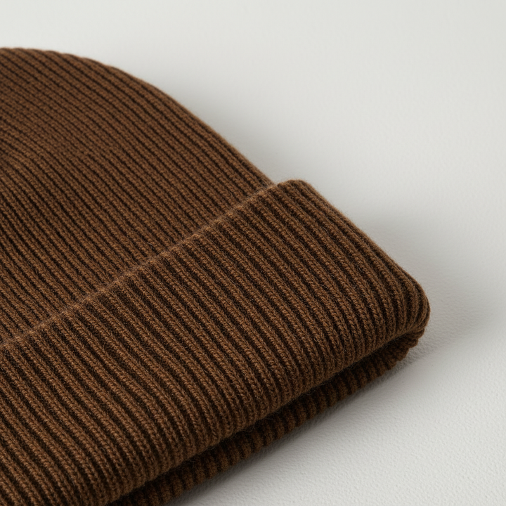 Berretto unisex con risvolto a costine, accessorio moda invernale, caldo e morbido.