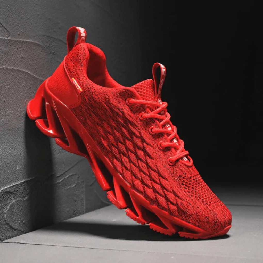 Scarpe da corsa uomo leggere e performanti, offrono comfort e ammortizzazione per il tuo allenamento.