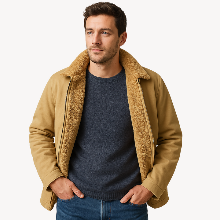 Giacca invernale uomo casual con fodera calda e avvolgente. Perfetta per il comfort termico.