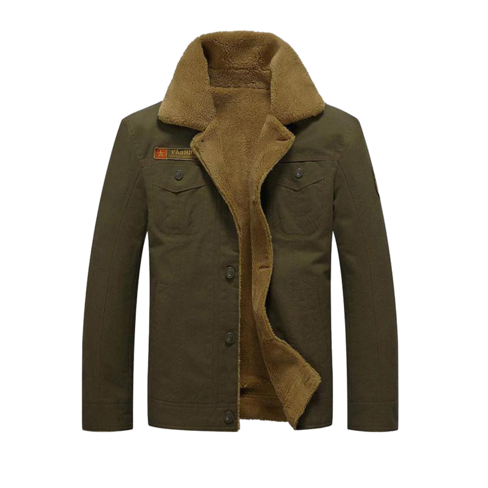Giacca utilitaria uomo, calda e confortevole per l'inverno. Stile casual e tasche funzionali.
