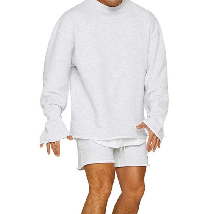 Set lounge uomo premium, completo oversize morbido con felpa e pantaloncini per un comfort supremo.