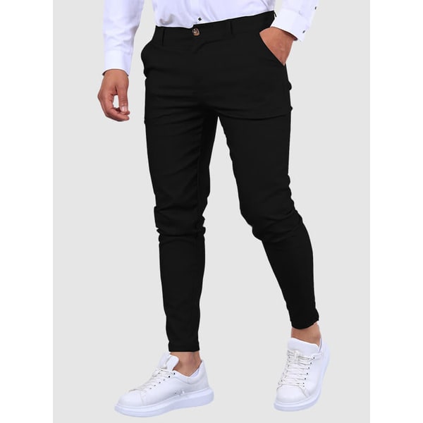 Pantaloni chino elasticizzati da uomo, tessuto di qualità per un look slim fit moderno e comfort duraturo.