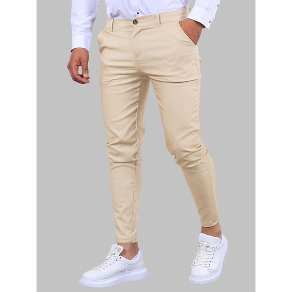 Pantaloni uomo chinos slim fit, perfetti per l'abbigliamento casual e la moda maschile con stretch comodo.