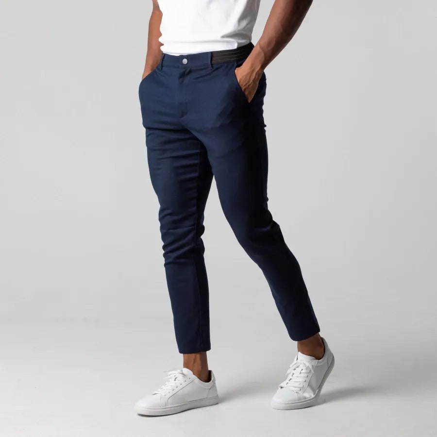 Pantaloni Chino da uomo versatili, Slim Fit affusolati, con stretch, perfetti per casual e semi-formale.