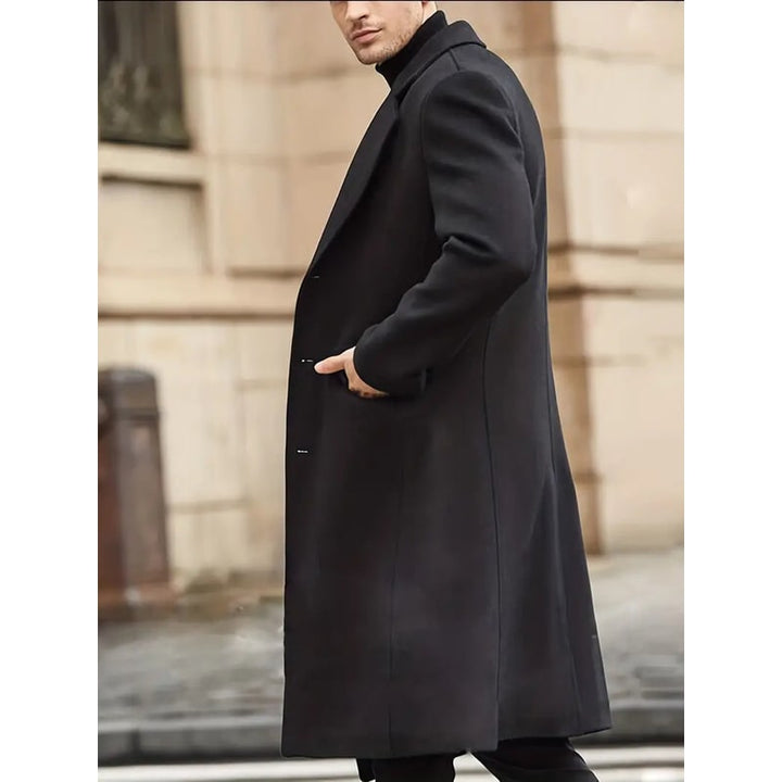 Soprabito uomo slim fit lungo, ideale per un abbigliamento maschile formale e di tendenza.