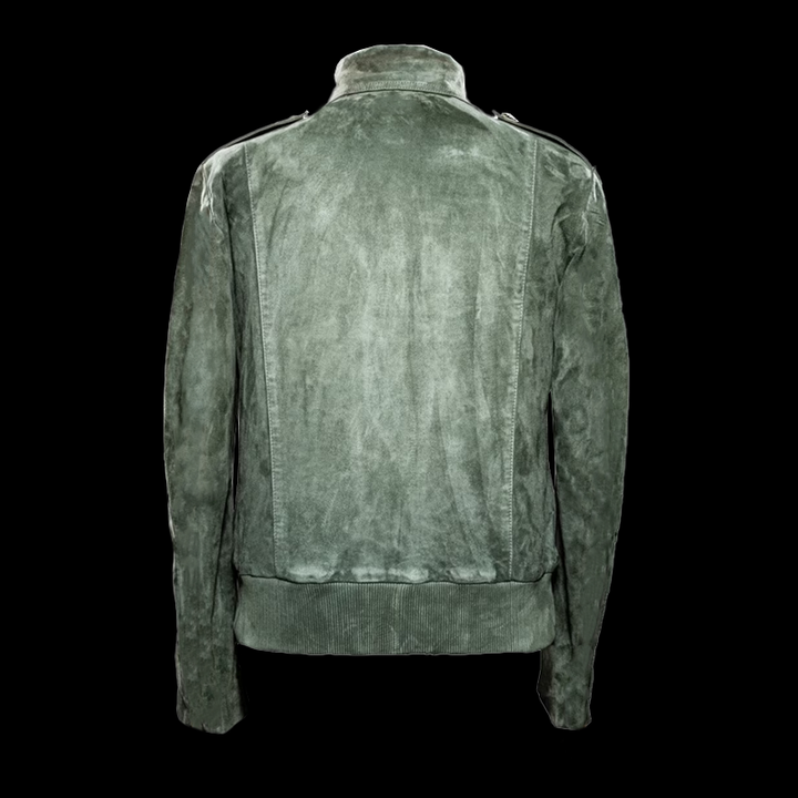 Giacca autunnale uomo: bomber versatile con colletto a punta e tasche sul petto. Stile e comfort garantiti.