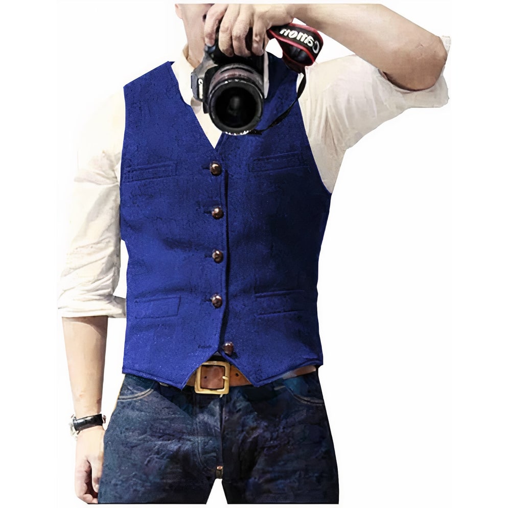 Gilet da uomo versatile slim fit testurizzato, adatto a look formali, business o casual smart.