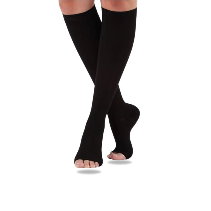 Calze uomo a compressione graduata senza punta, offrono supporto gambe e comfort quotidiano.