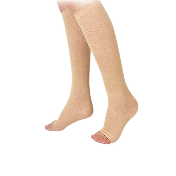 Calze al ginocchio uomo senza punta per vene varicose, favoriscono la salute e la circolazione delle gambe.