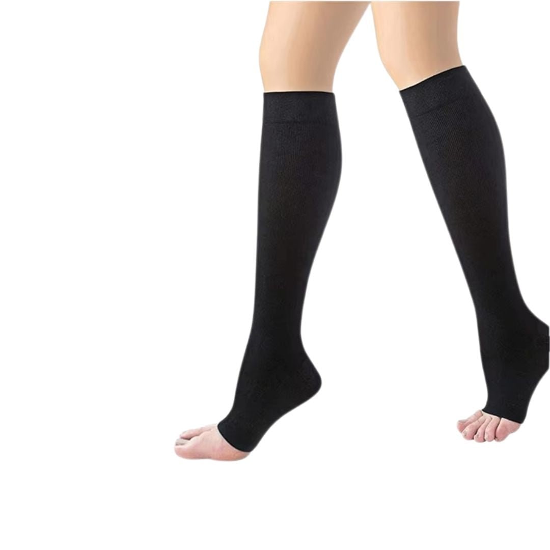 Migliora la circolazione con calze a compressione uomo senza punta, per supporto e salute delle gambe.